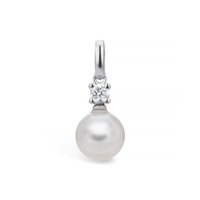 Anhänger X-Diamond Dame Perle Coltivate in Weißgold Perla 0.09 Ct PE002BI - PE002BI
